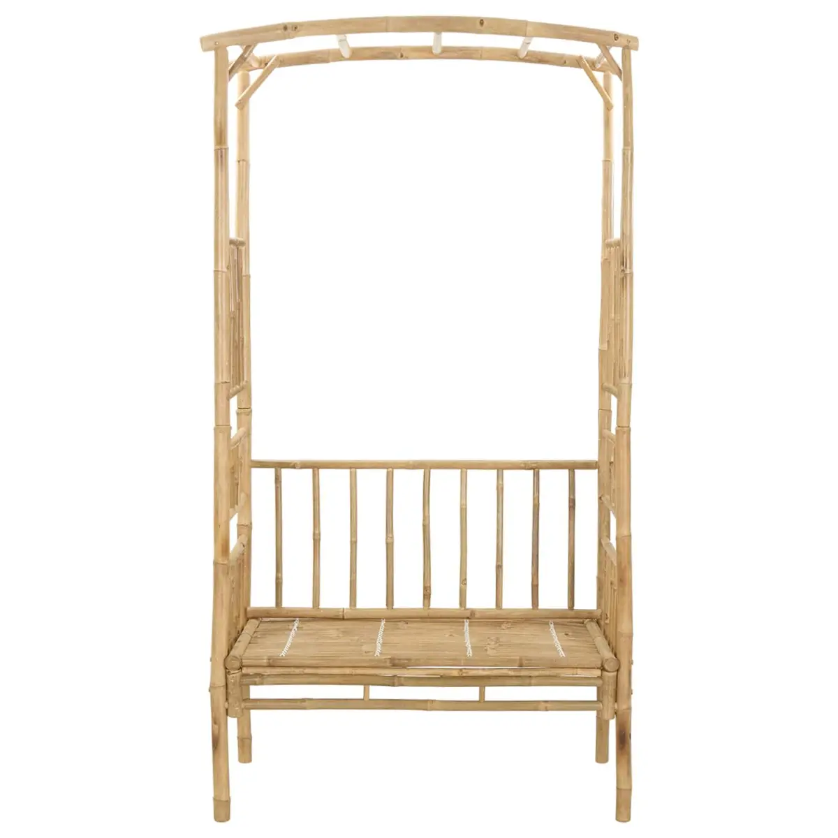 Bamboo Garden Arch with Bench for Outdoor Use