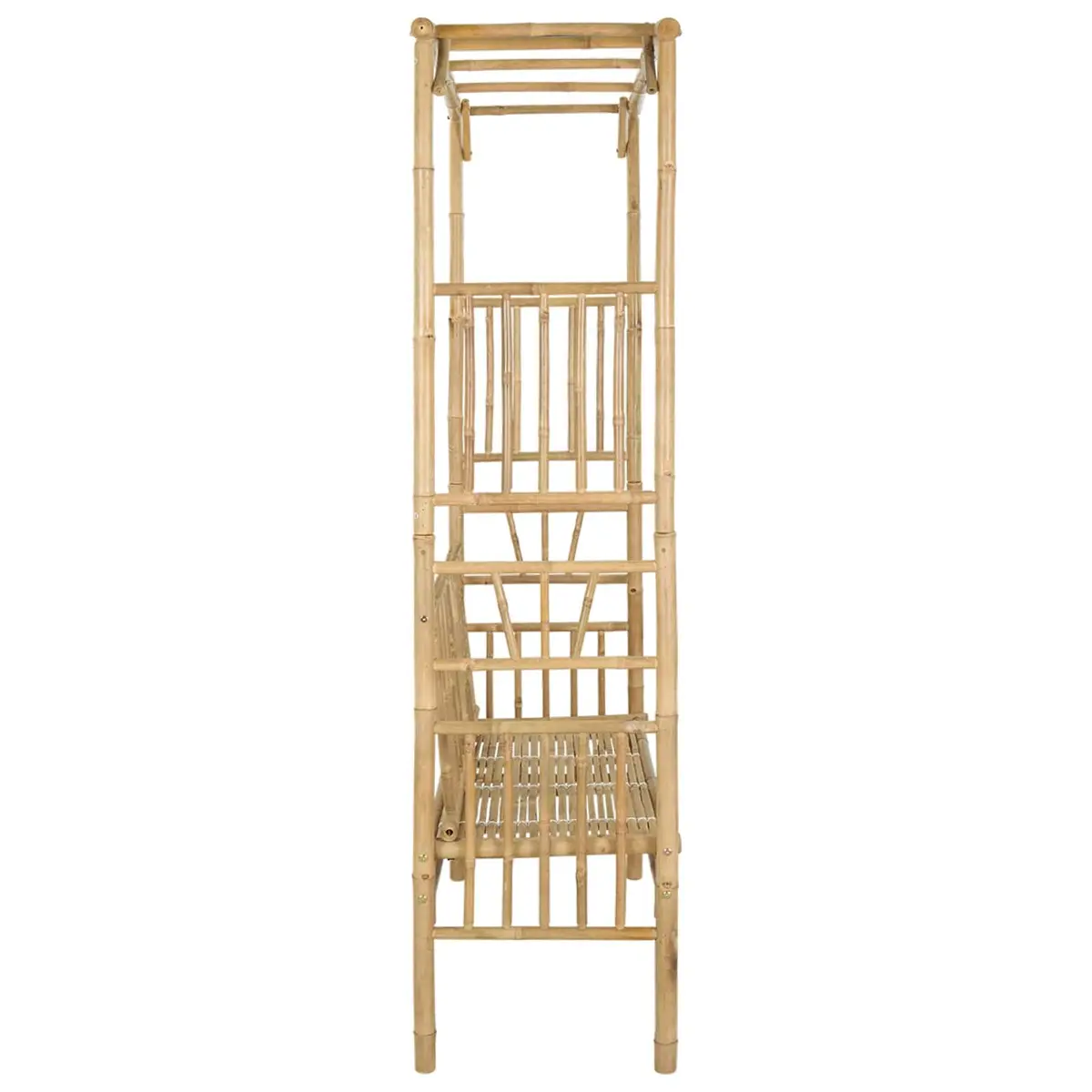 Bamboo Garden Arch with Bench for Outdoor Use