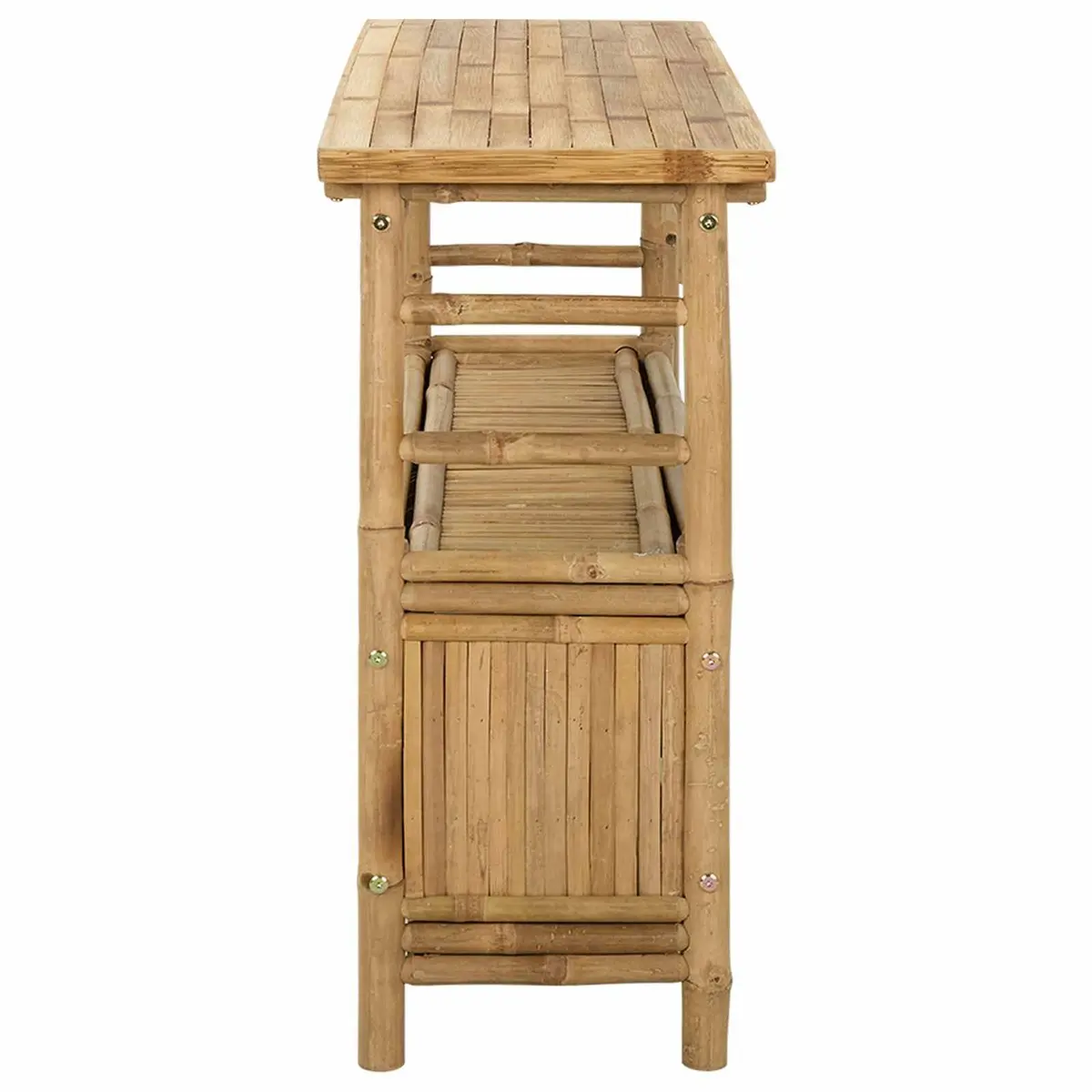 Console Table Bamboo 110 x 35 x 75 cm Brown