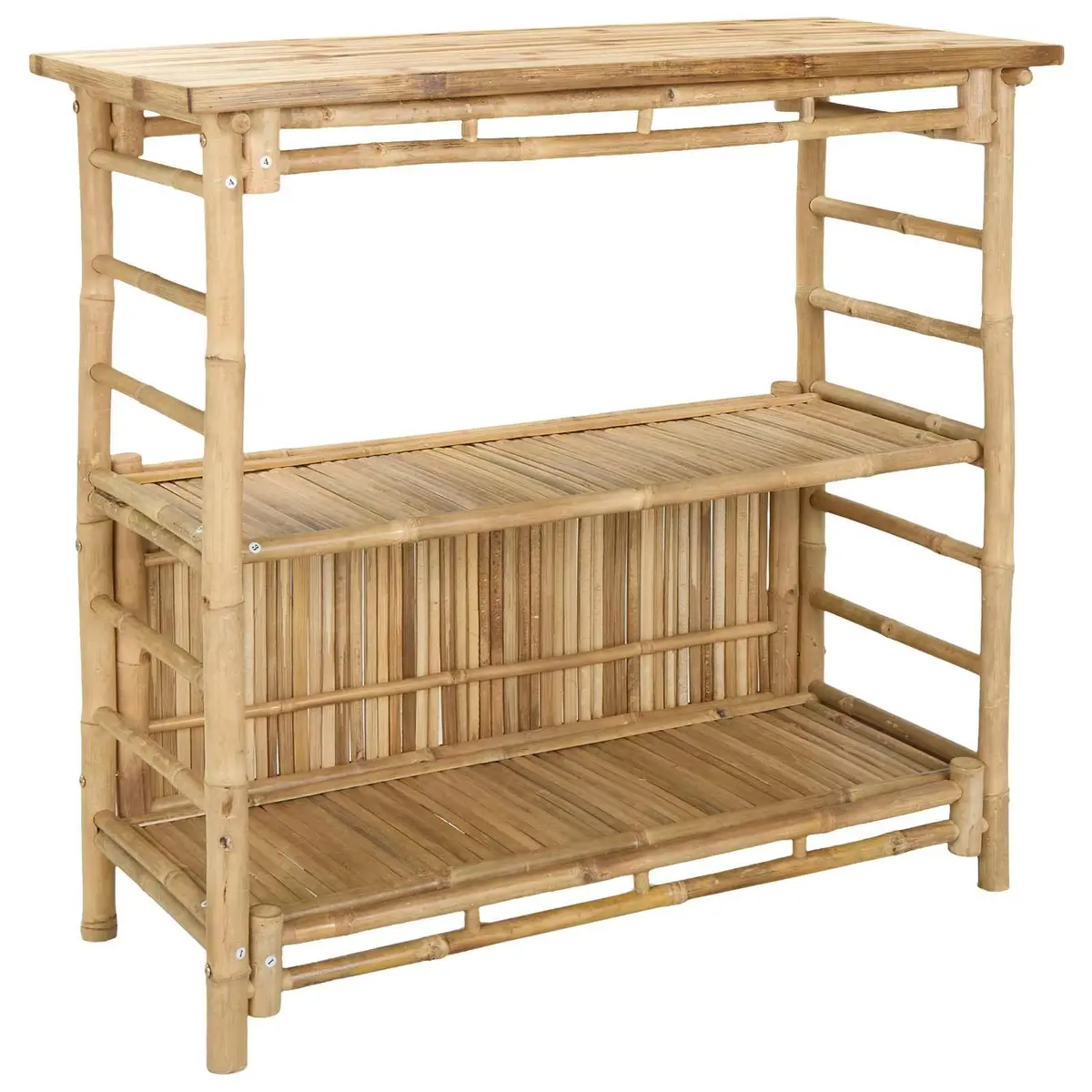 Outdoor Bar Table Bamboo Brown 110 x 50 x 105 cm Modern Garden Patio Furniture