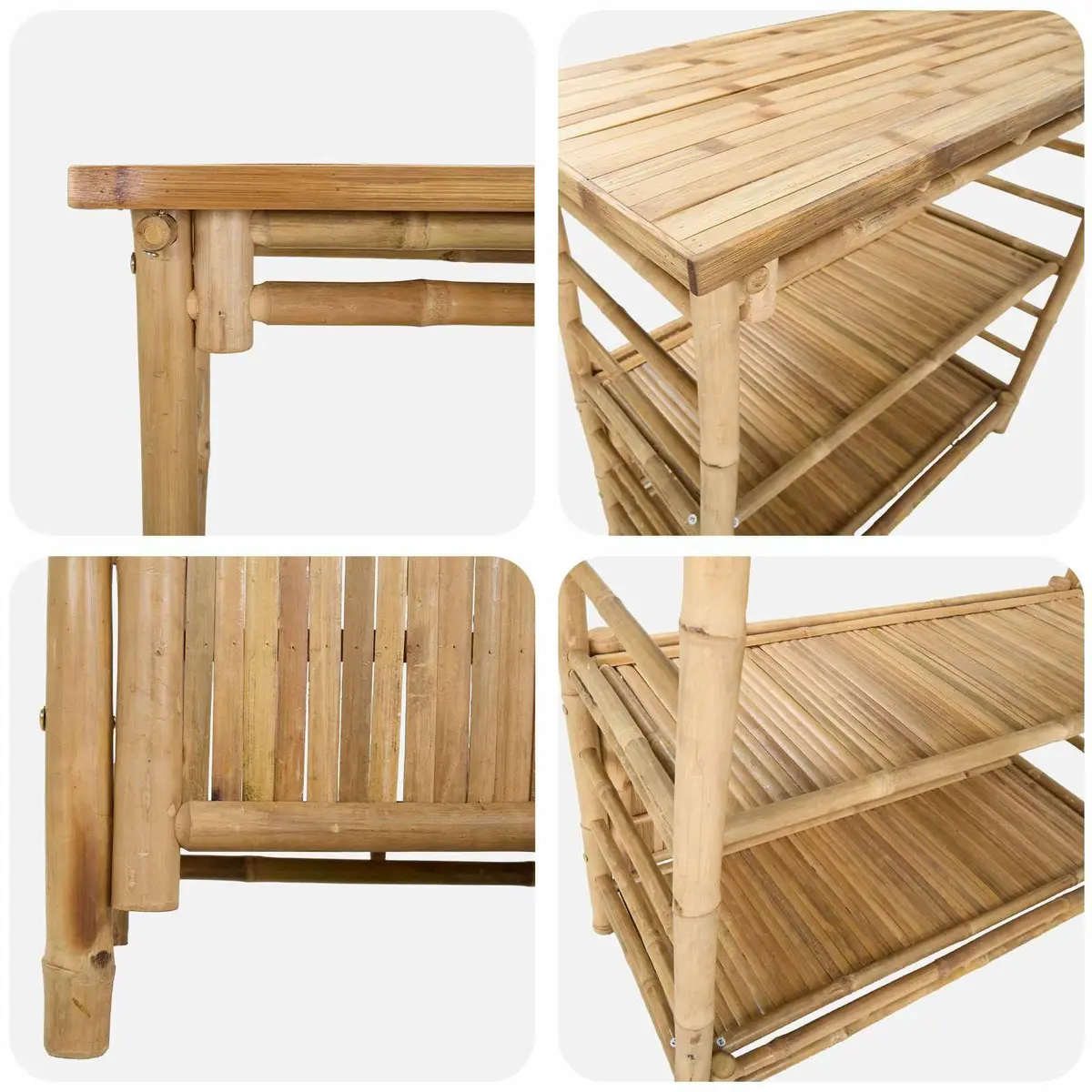 Outdoor Bar Table Bamboo Brown 110 x 50 x 105 cm Modern Garden Patio Furniture