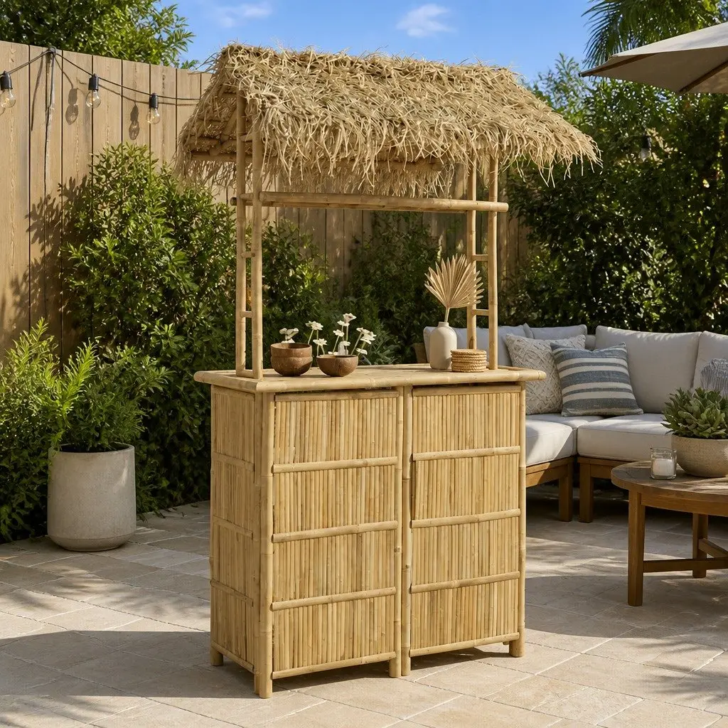 Bamboo Bar Table for Outdoor Spaces
