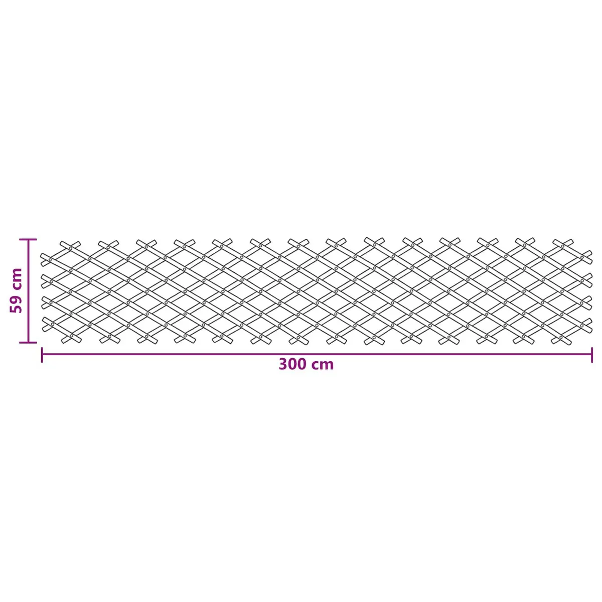 Expandable Bamboo Trellis Fence Panel 100 x 105 cm