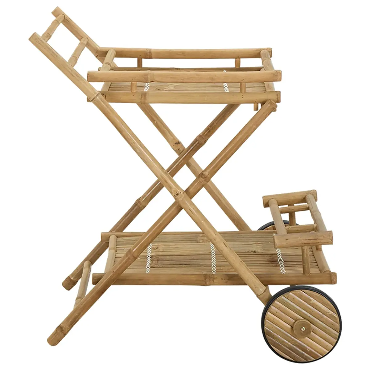 Bamboo Serving Trolley Brown 79 x 67.5 x 84 cm