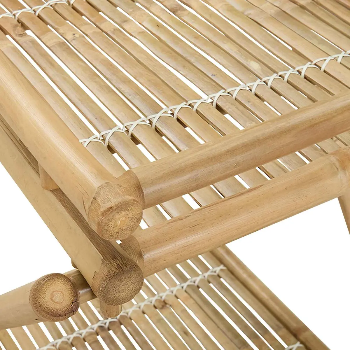 Bamboo Serving Trolley Brown 79 x 67.5 x 84 cm