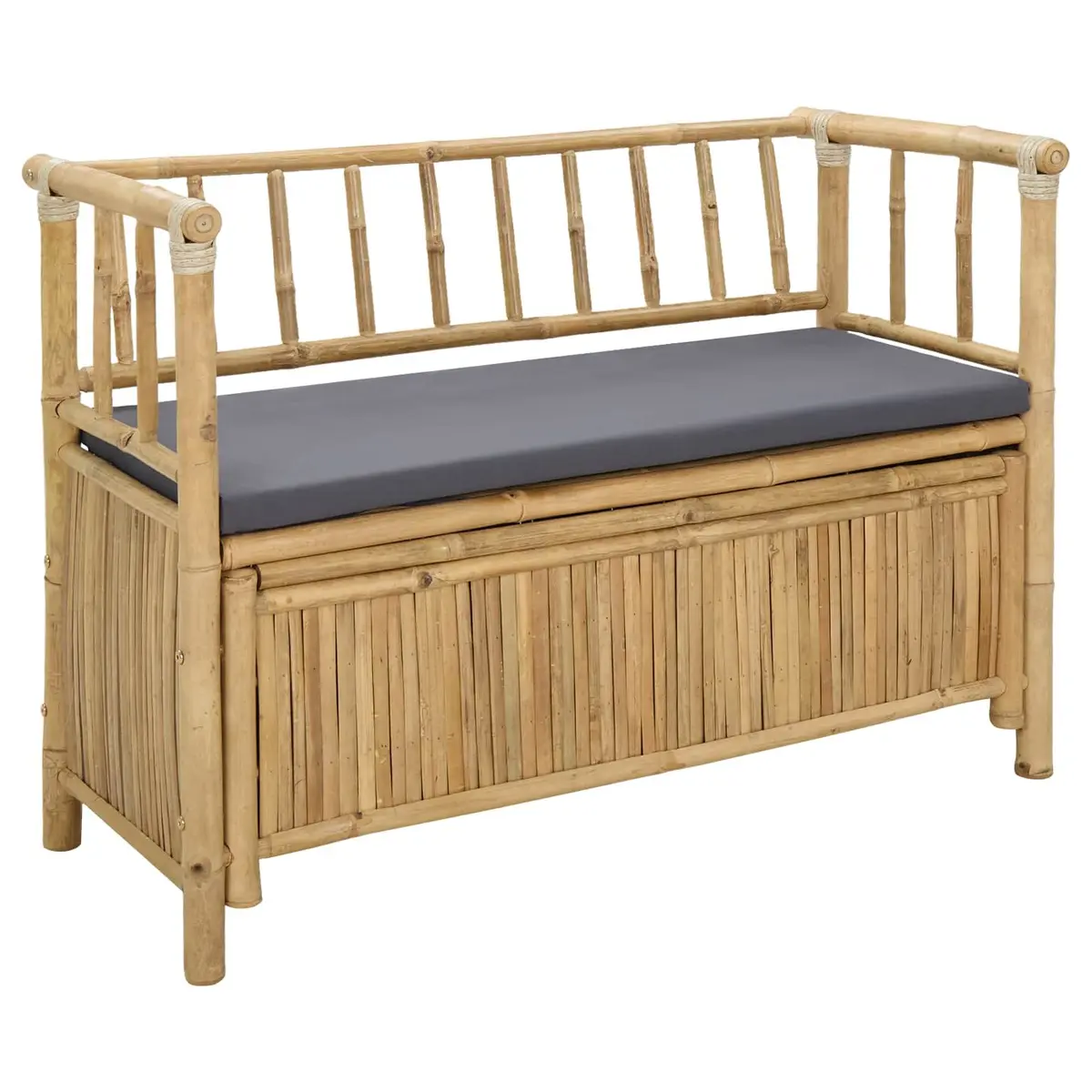 Bamboo Garden Storage Bench with Hidden Compartment