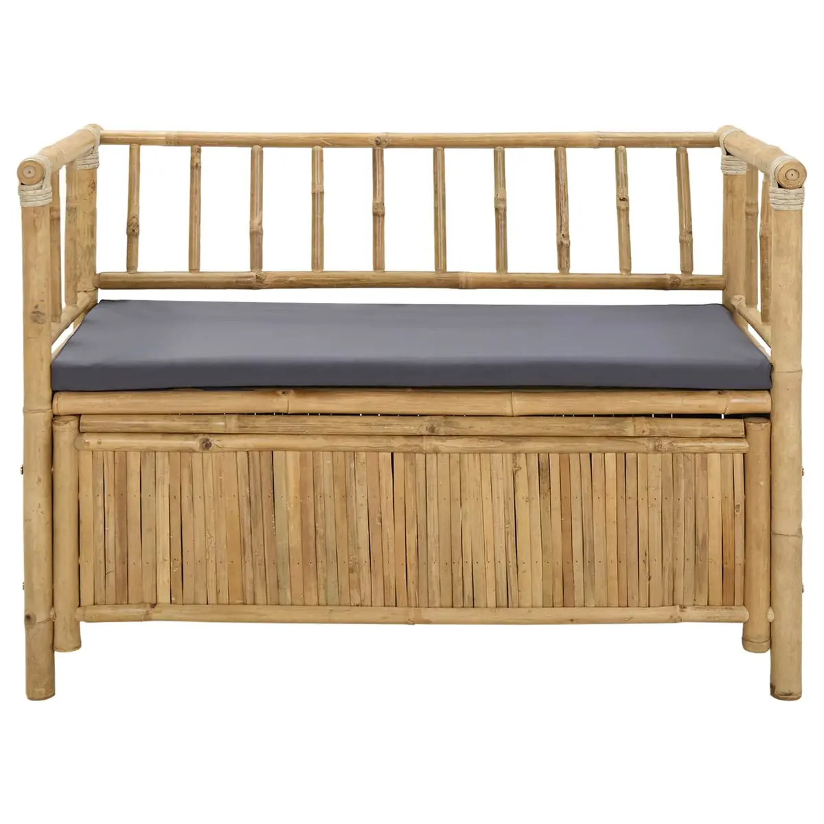 Bamboo Garden Storage Bench with Hidden Compartment