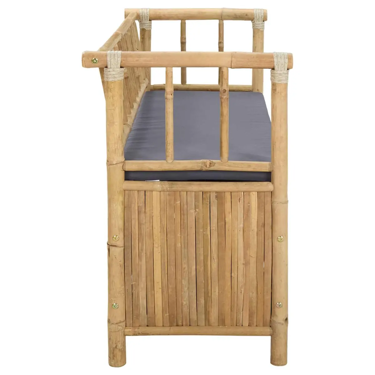 Bamboo Garden Storage Bench with Hidden Compartment