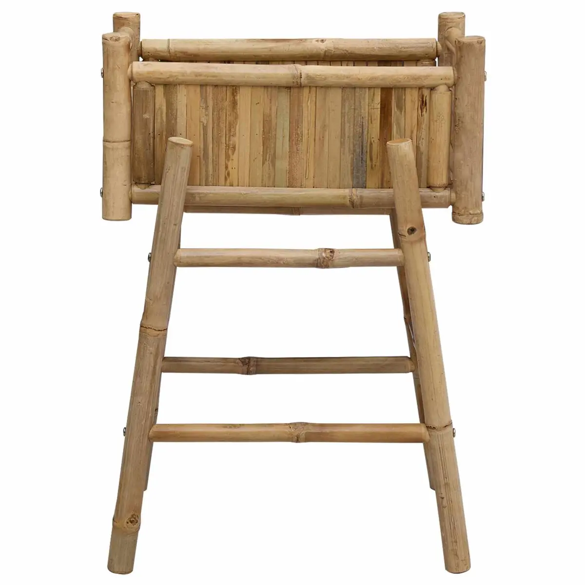 Garden Planter Bamboo 50 x 38 x 74 cm Natural Brown