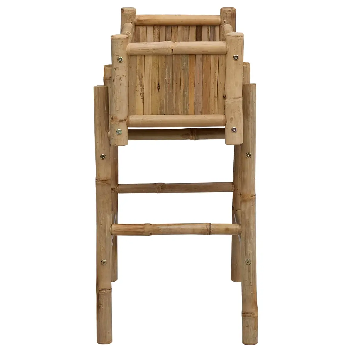 Garden Planter Bamboo 50 x 38 x 74 cm Natural Brown