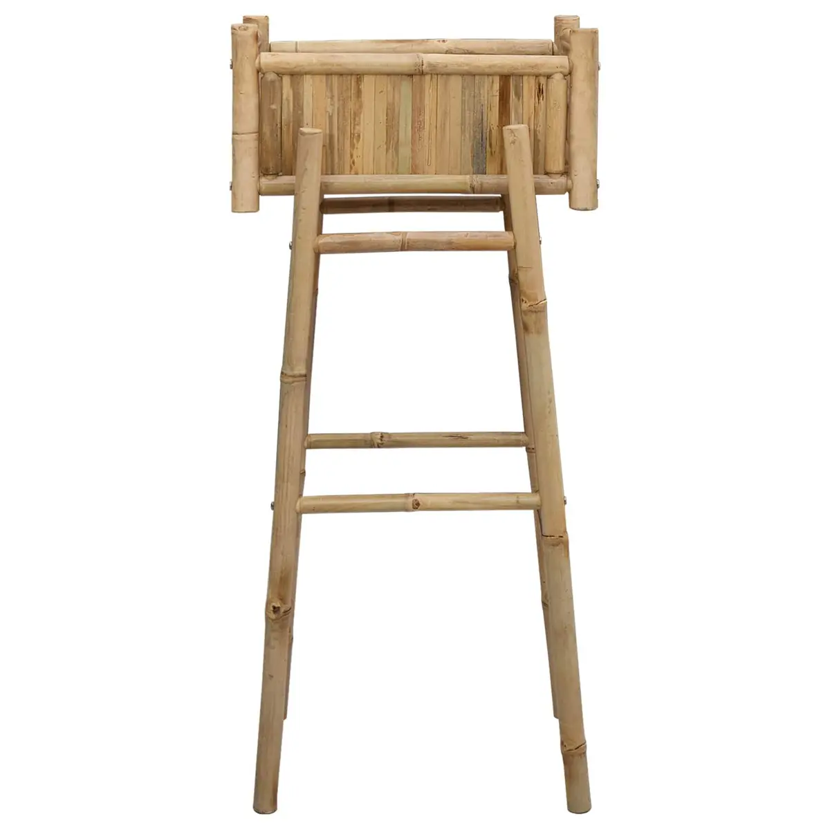 Bamboo Garden Planter with Integrated Holder