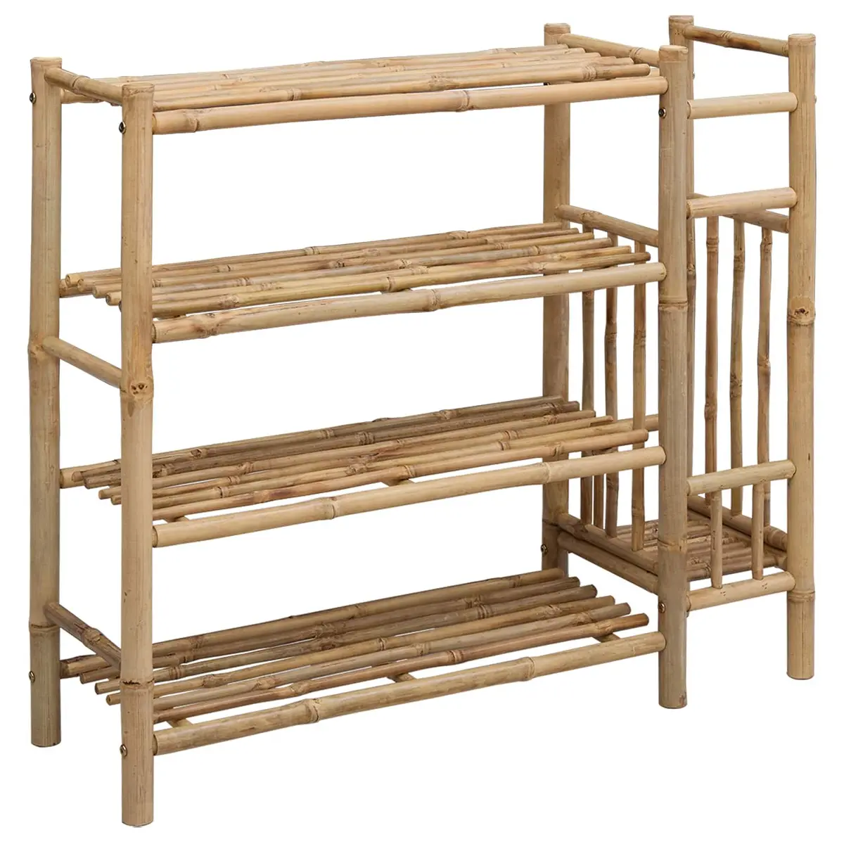 Shoe Rack Bamboo 88 x 27 x 80 cm Brown