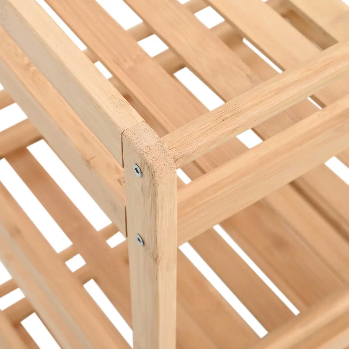Bamboo Kitchen Trolley with Wheels 46x38x76cm