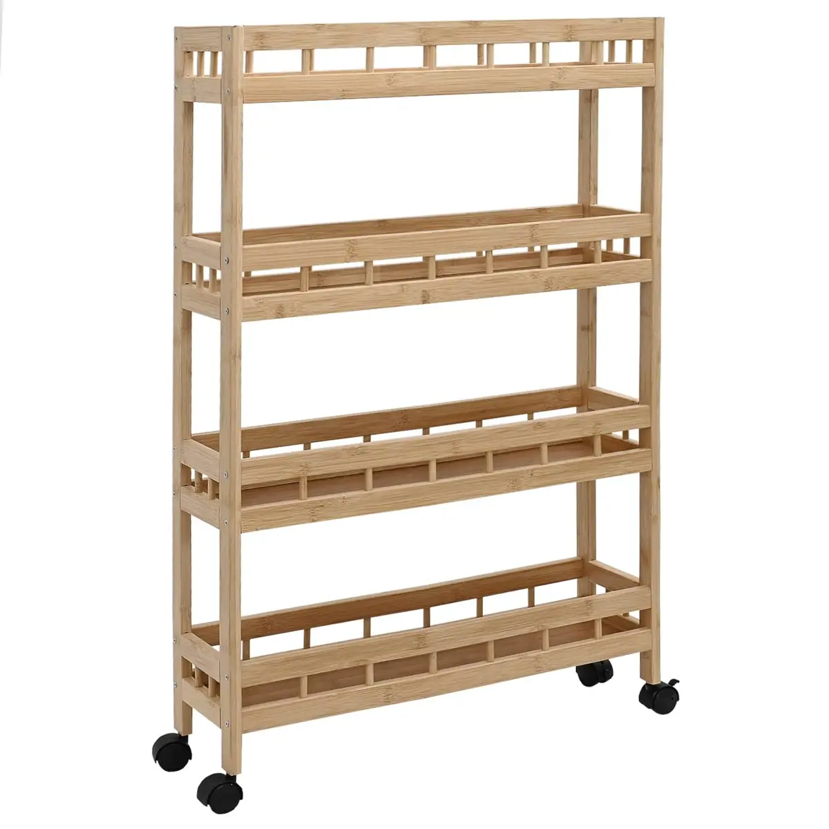 Kitchen Trolley with Wheels 60x18x97cm 4-Tier