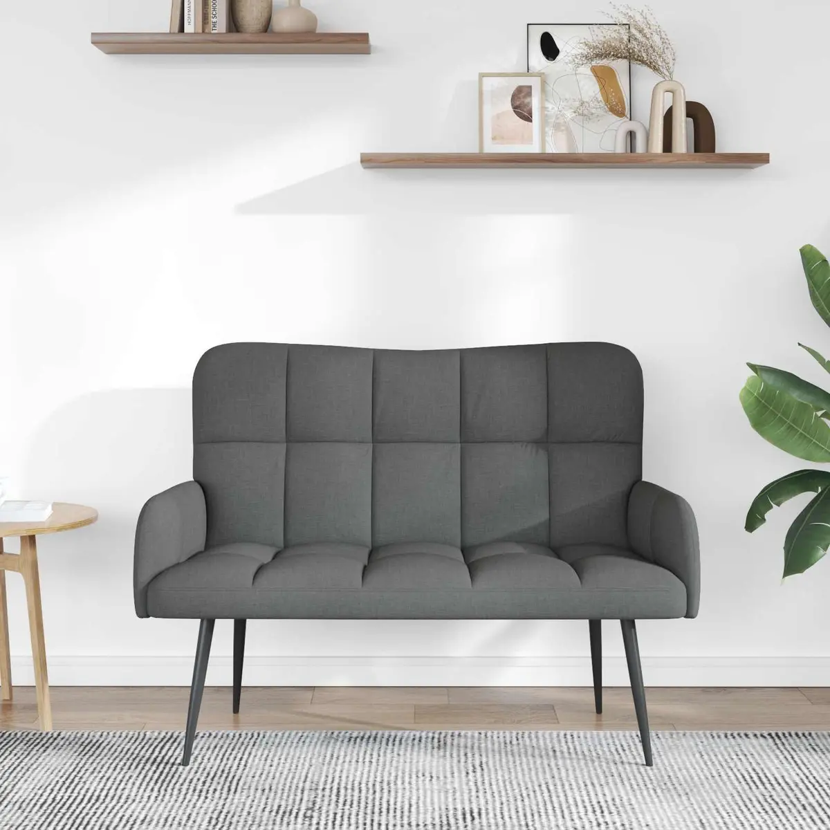 Dark Grey 2-Seater Sofa for Living Spaces