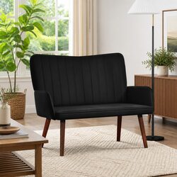 Modern 2-Seater Sofa with Velvet Upholstery