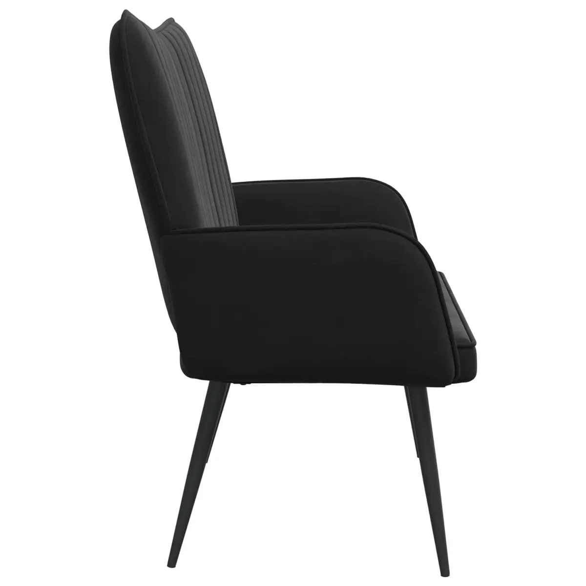 2-Seater Sofa Velvet Black 115x61x87cm
