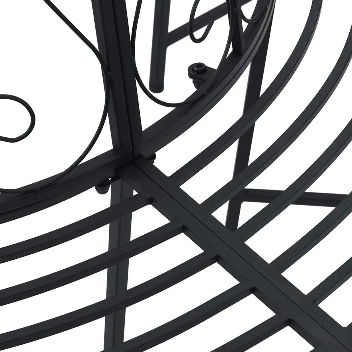 Tree Bench Steel 160cm Black