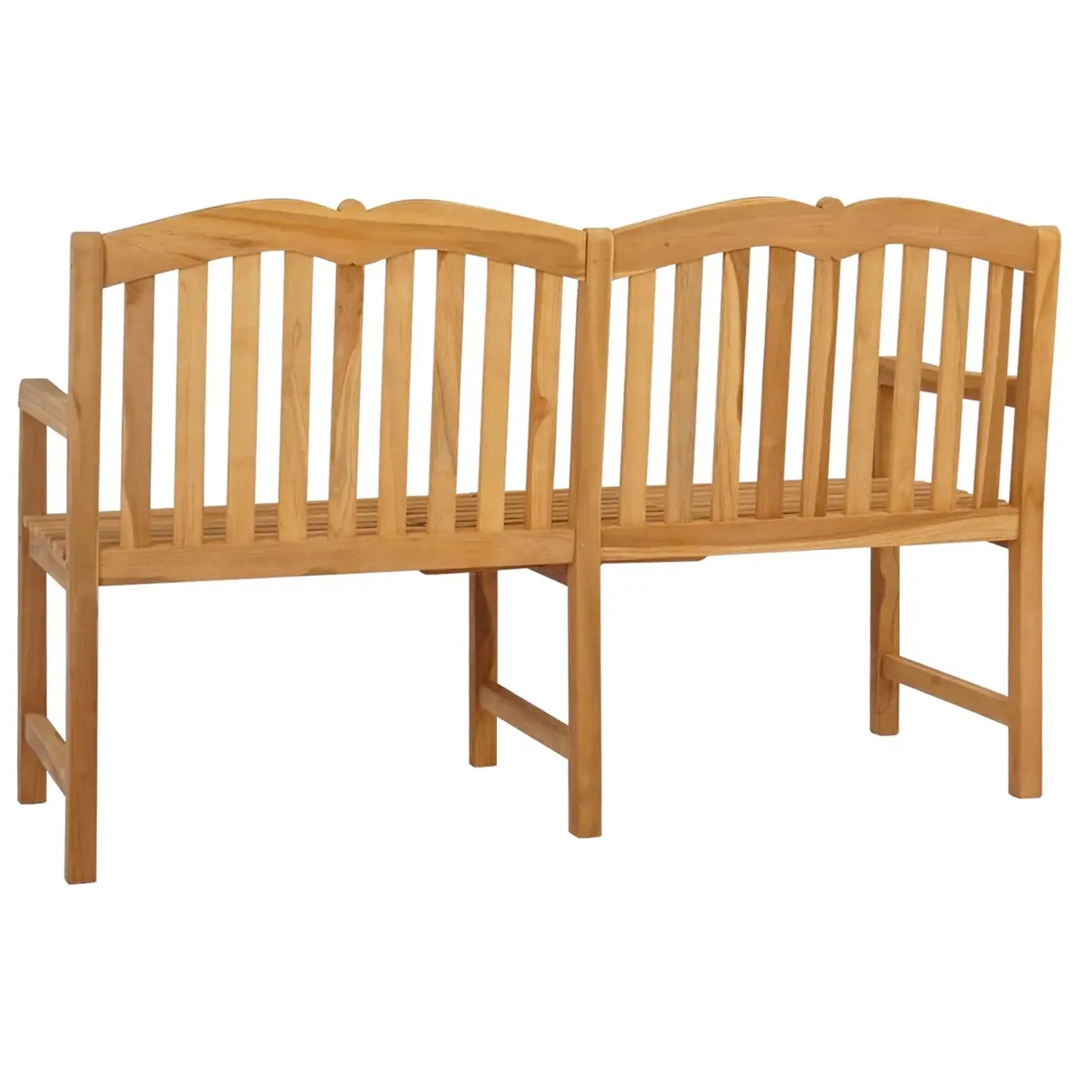 Solid Teak Wood Outdoor Garden Bench with Handcarved Rose