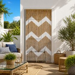 Bamboo Insect Door Curtain 200 x 90 cm Multicolour
