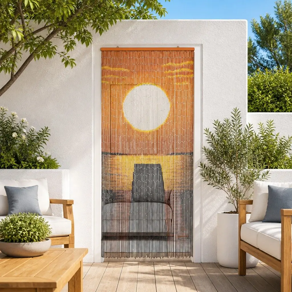 Natural Bamboo Insect Door Curtain 200 x 90 cm