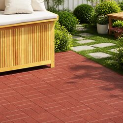 Premium 40.5cm Red Stepping Stones for Outdoor Pathways