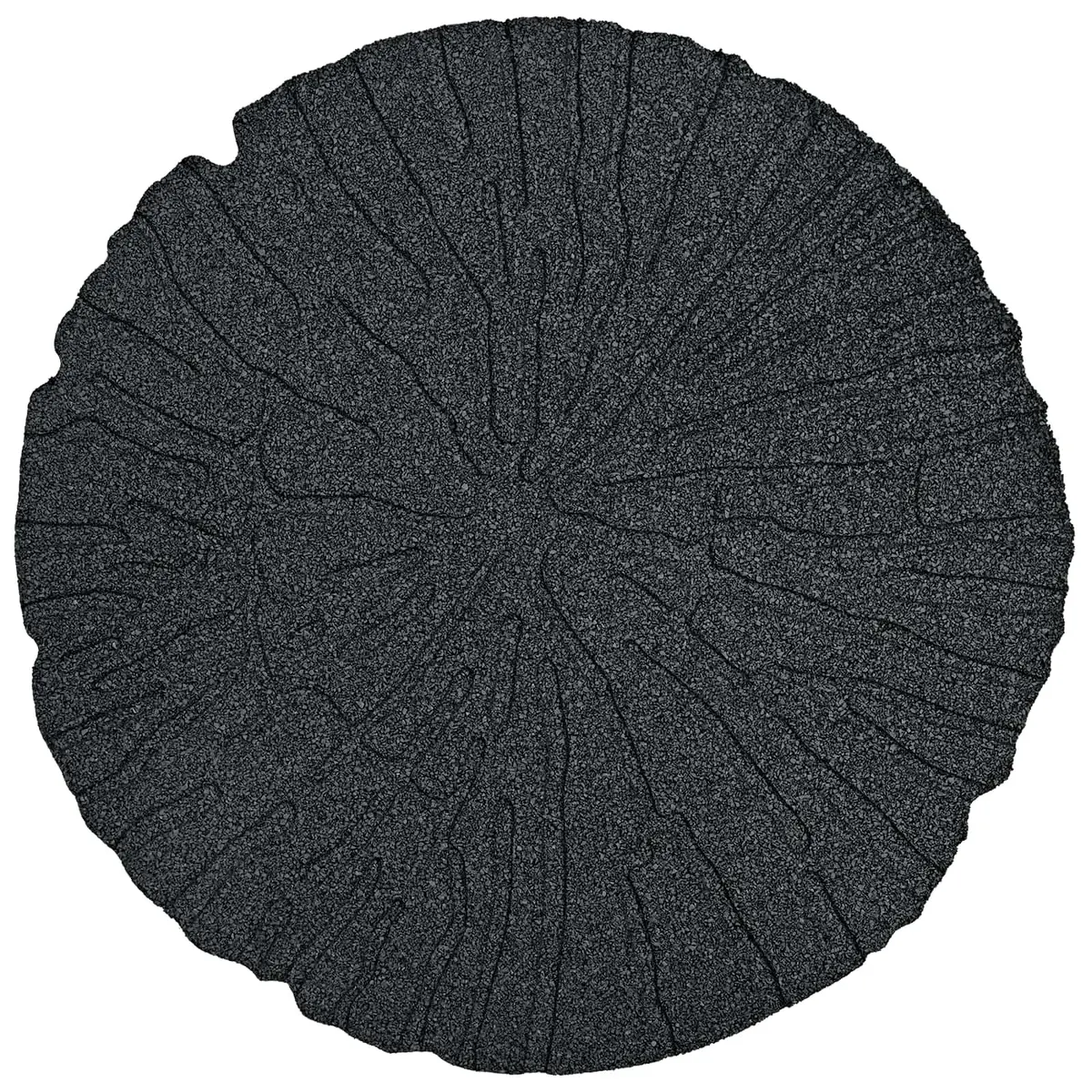 Stepping Stone 6 pcs Black Ø 45 x 1.8 cm Rubber Garden Outdoor Path Walkway
