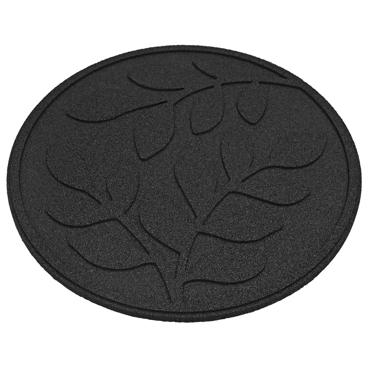 Stepping Stone Rubber Ø 44 x 2 cm Black 6 Piece Garden Pathway Outdoor Decor