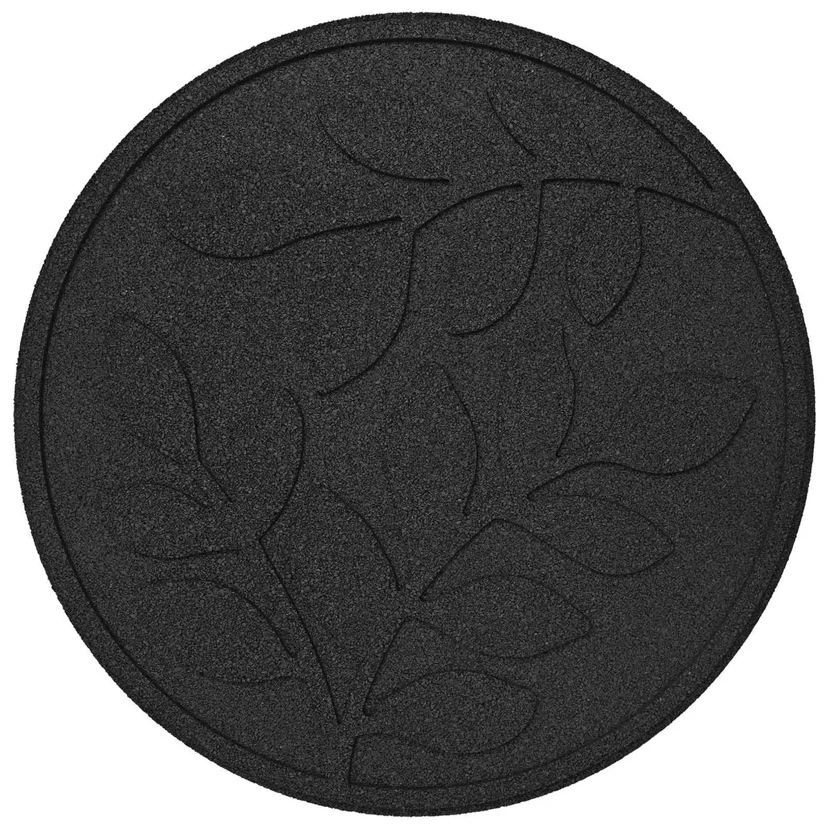 Stepping Stone Rubber Ø 44 x 2 cm Black 6 Piece Garden Pathway Outdoor Decor