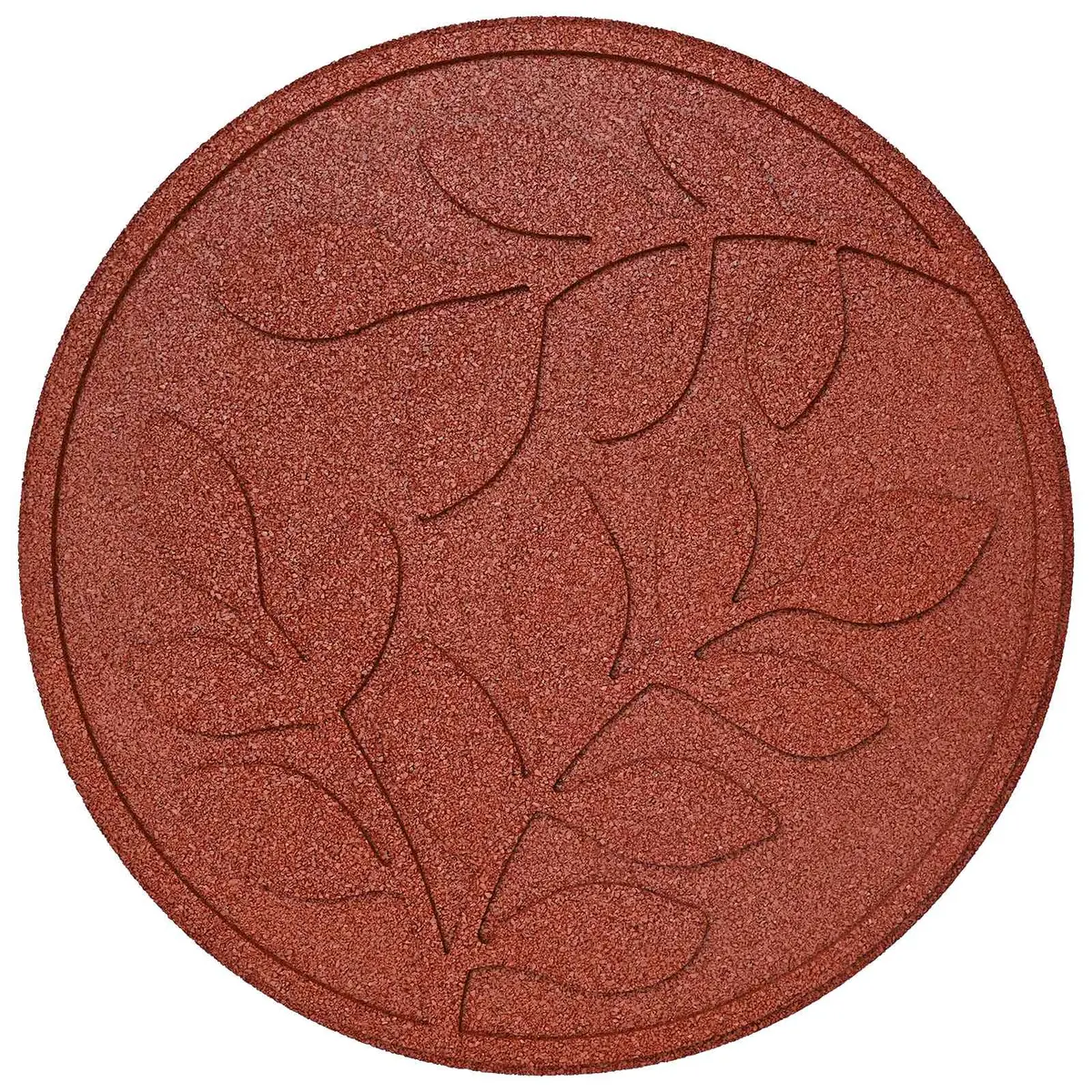 Red Round Garden Pathway Rubber Stepping Stones