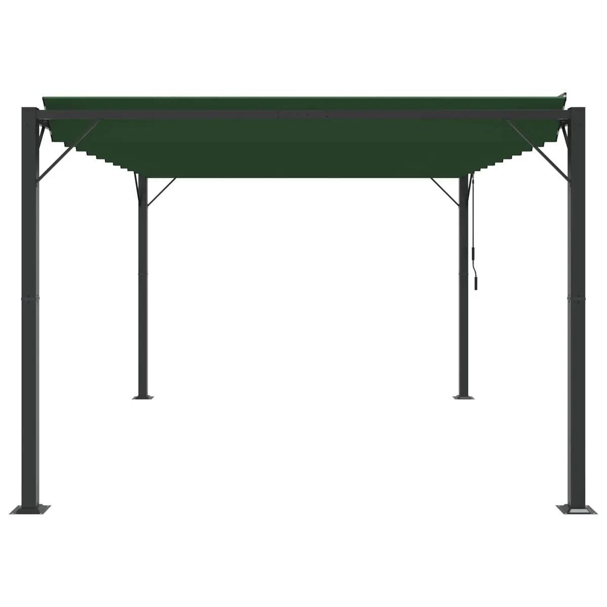 Gazebo Aluminium 3 x 4 m Green Adjustable Louvered Roof Outdoor Garden Patio Canopy