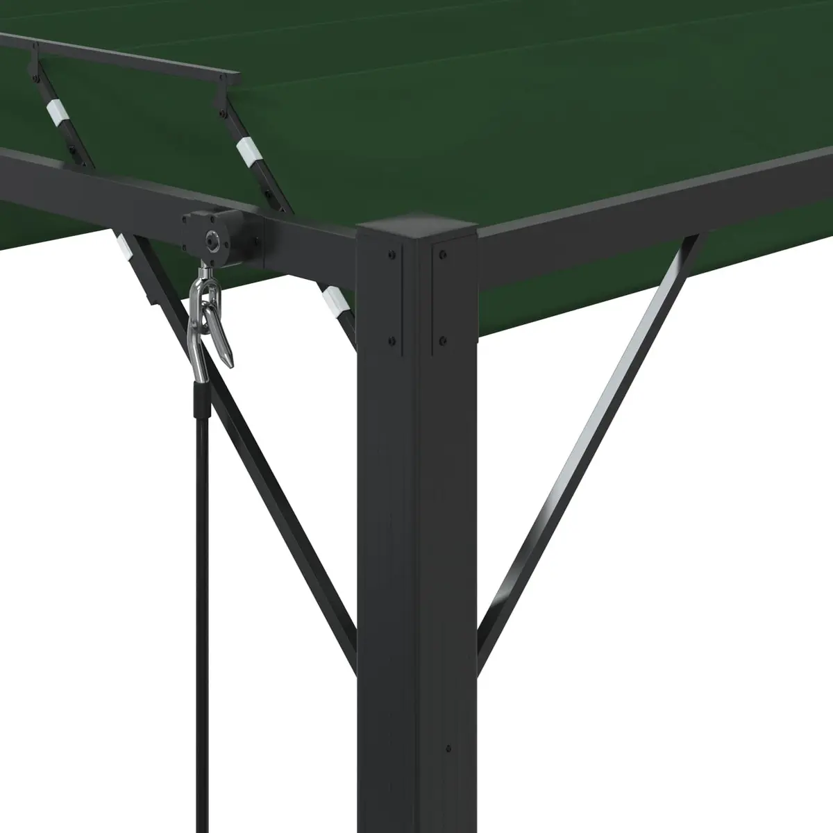 Gazebo Aluminium 3 x 4 m Green Adjustable Louvered Roof Outdoor Garden Patio Canopy