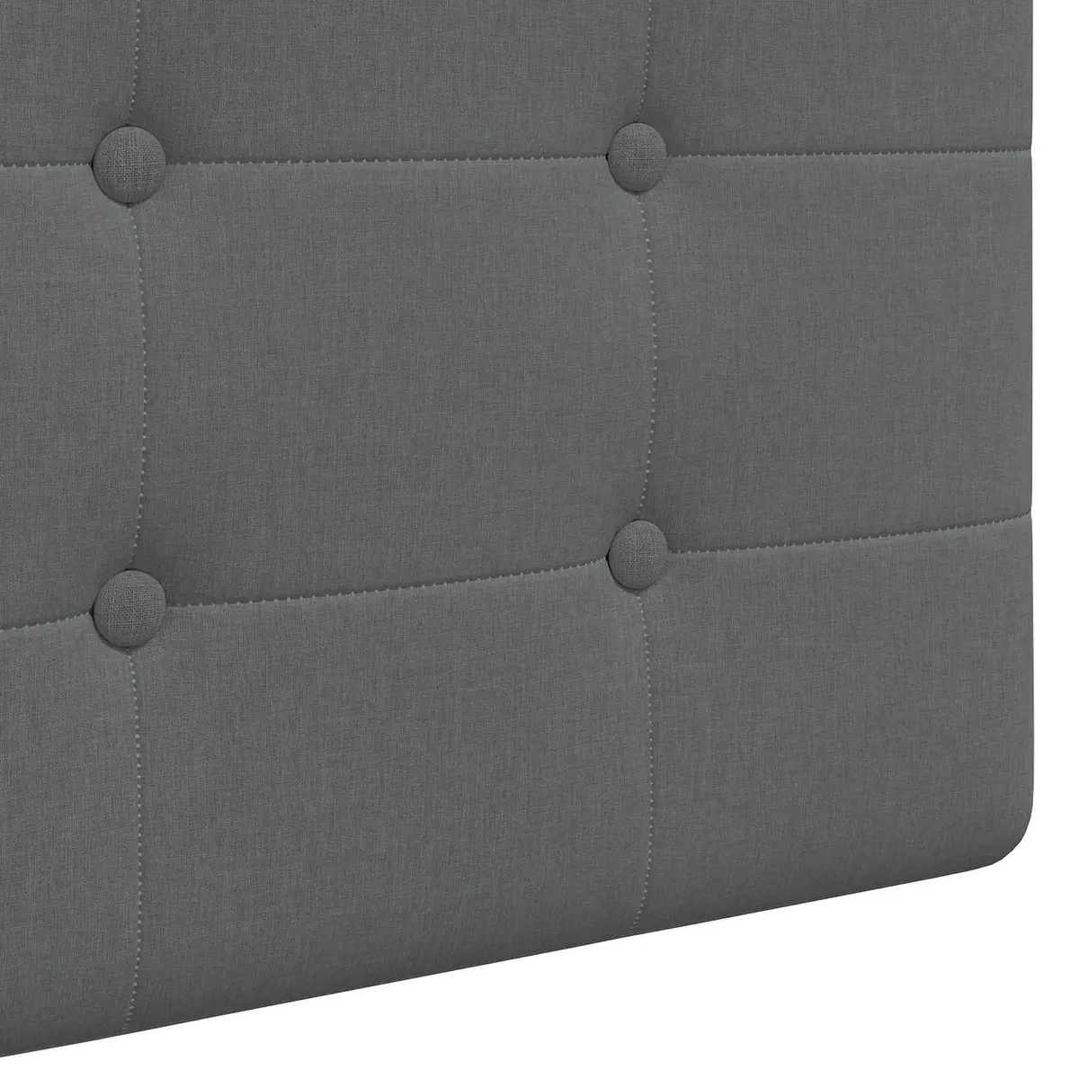 Dark Grey Wall-Mounted Fabric Headboard