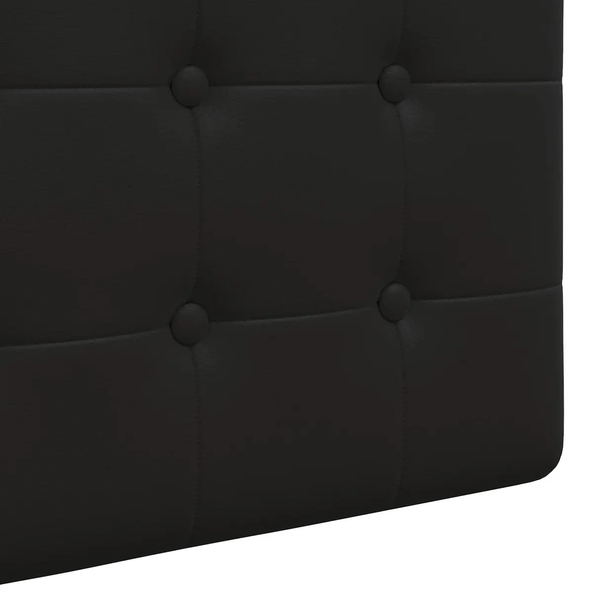 Black Wall-Mounted Headboard with Padded Comfort