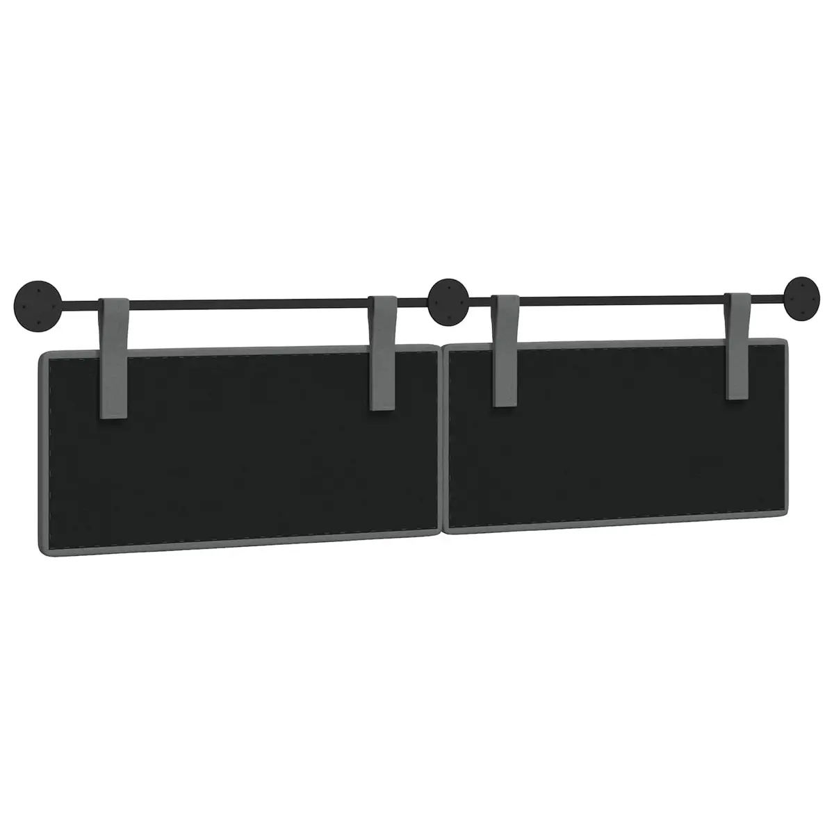 Grey Fabric Hanging Headboard for Bedrooms