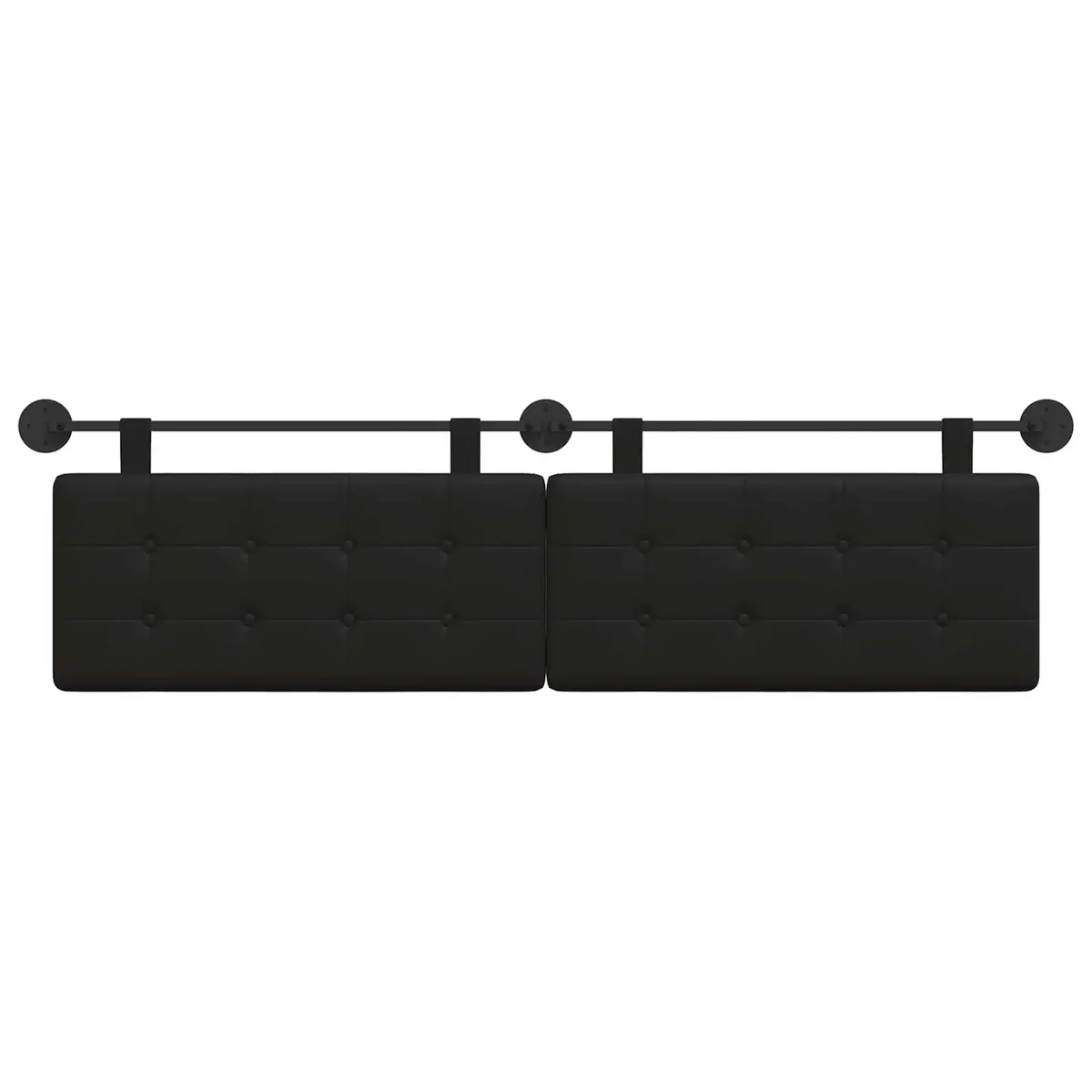 Black Modern Wall-Mounted Hanging Headboard for Comfort