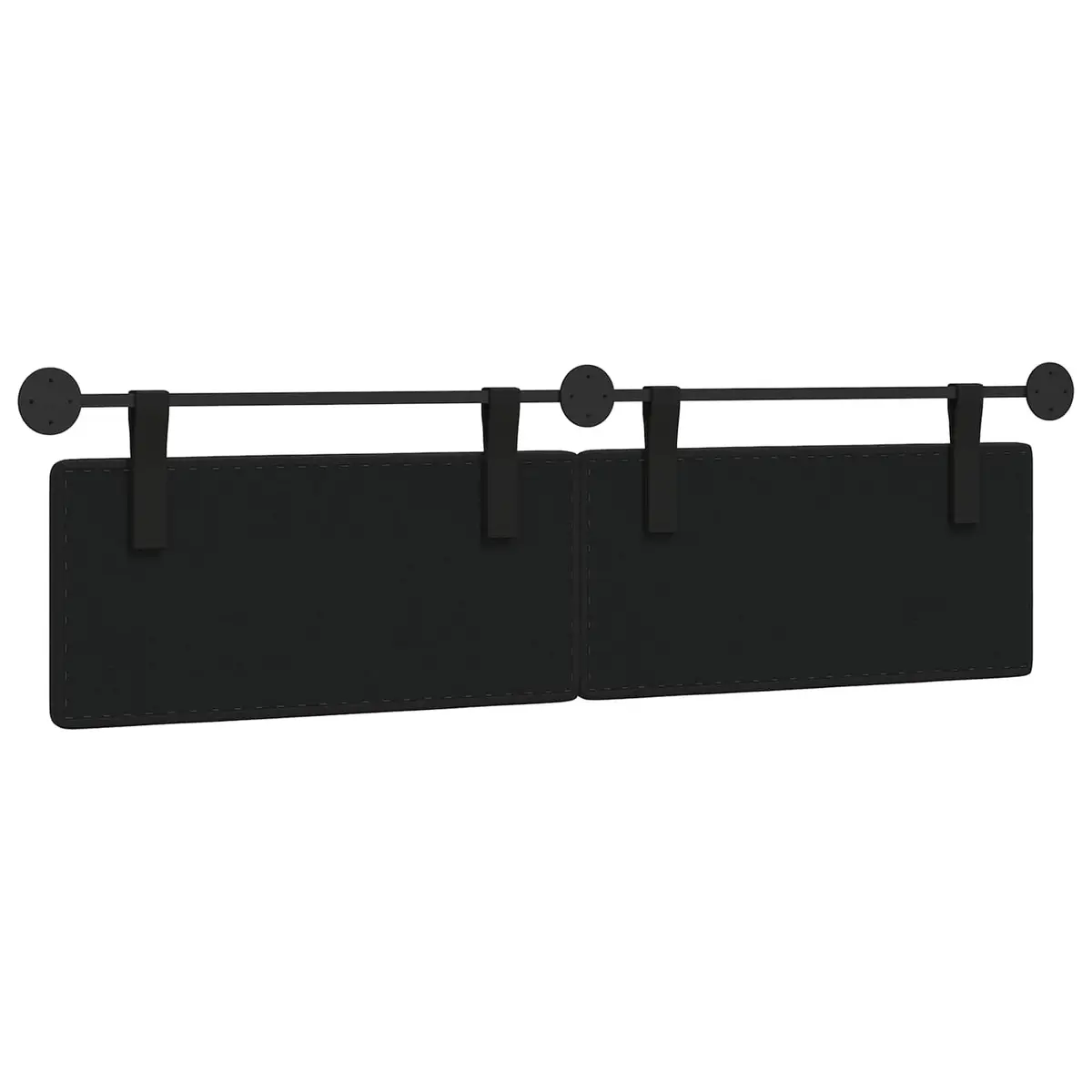 Black Modern Wall-Mounted Hanging Headboard for Comfort