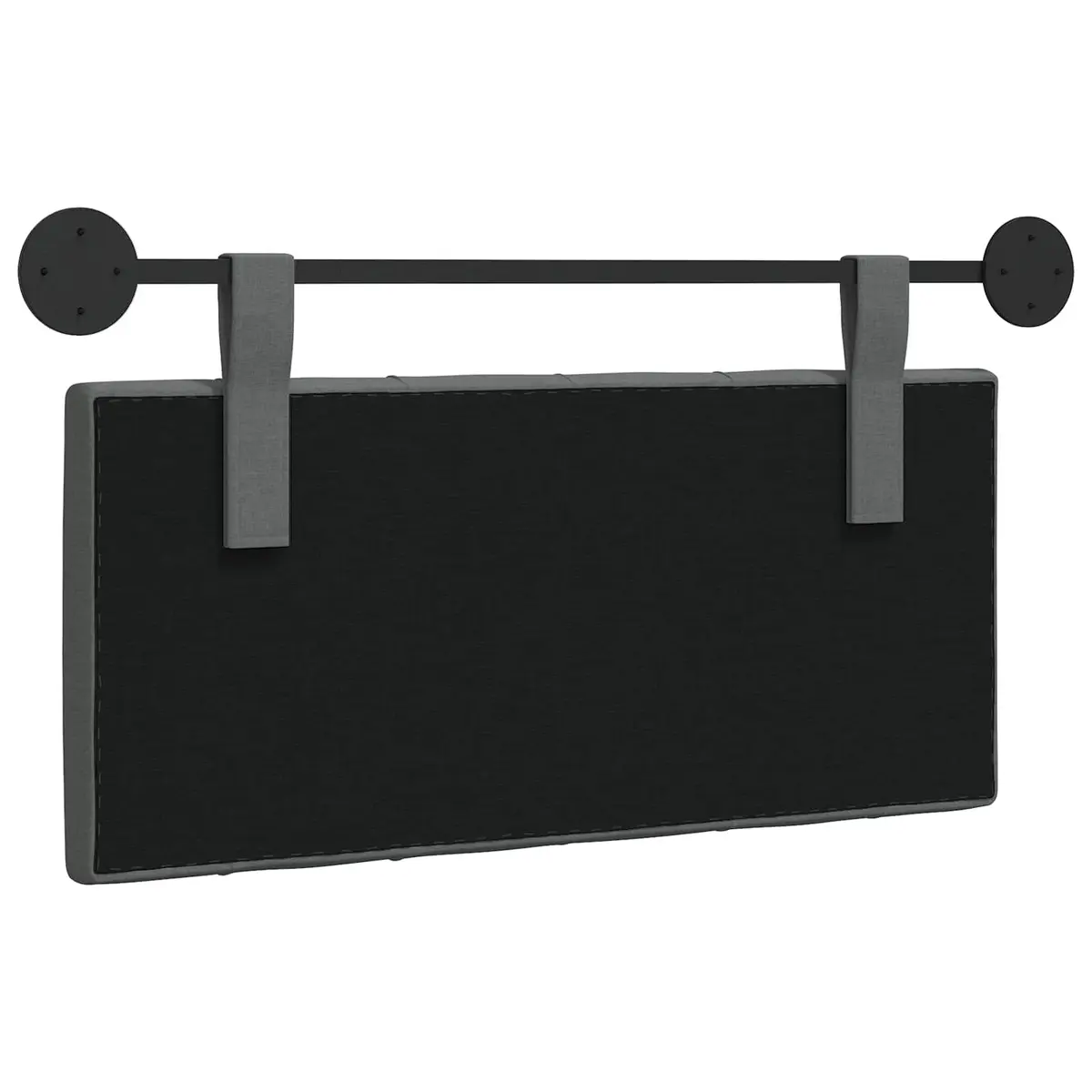 Grey Fabric Wall-Mounted Hanging Headboard