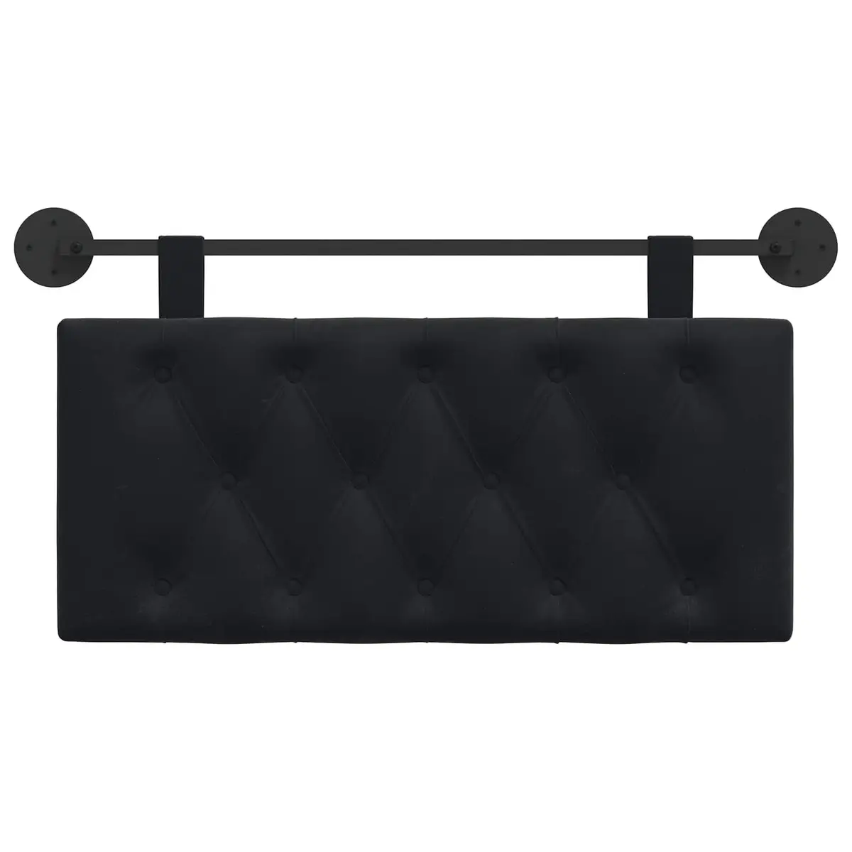 Velvet Hanging Headboard with Integrated LED Light