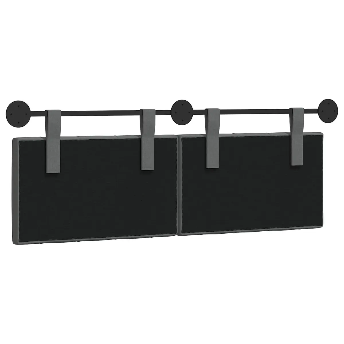 Grey Fabric Hanging Headboard for Wall Mounting