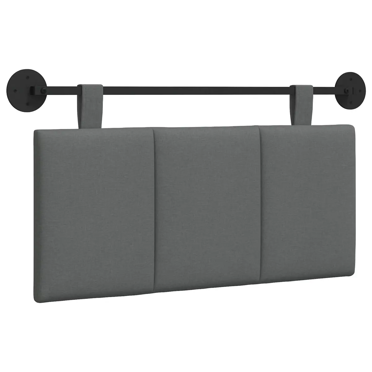 Grey Fabric Hanging Headboard for Wall Mounting