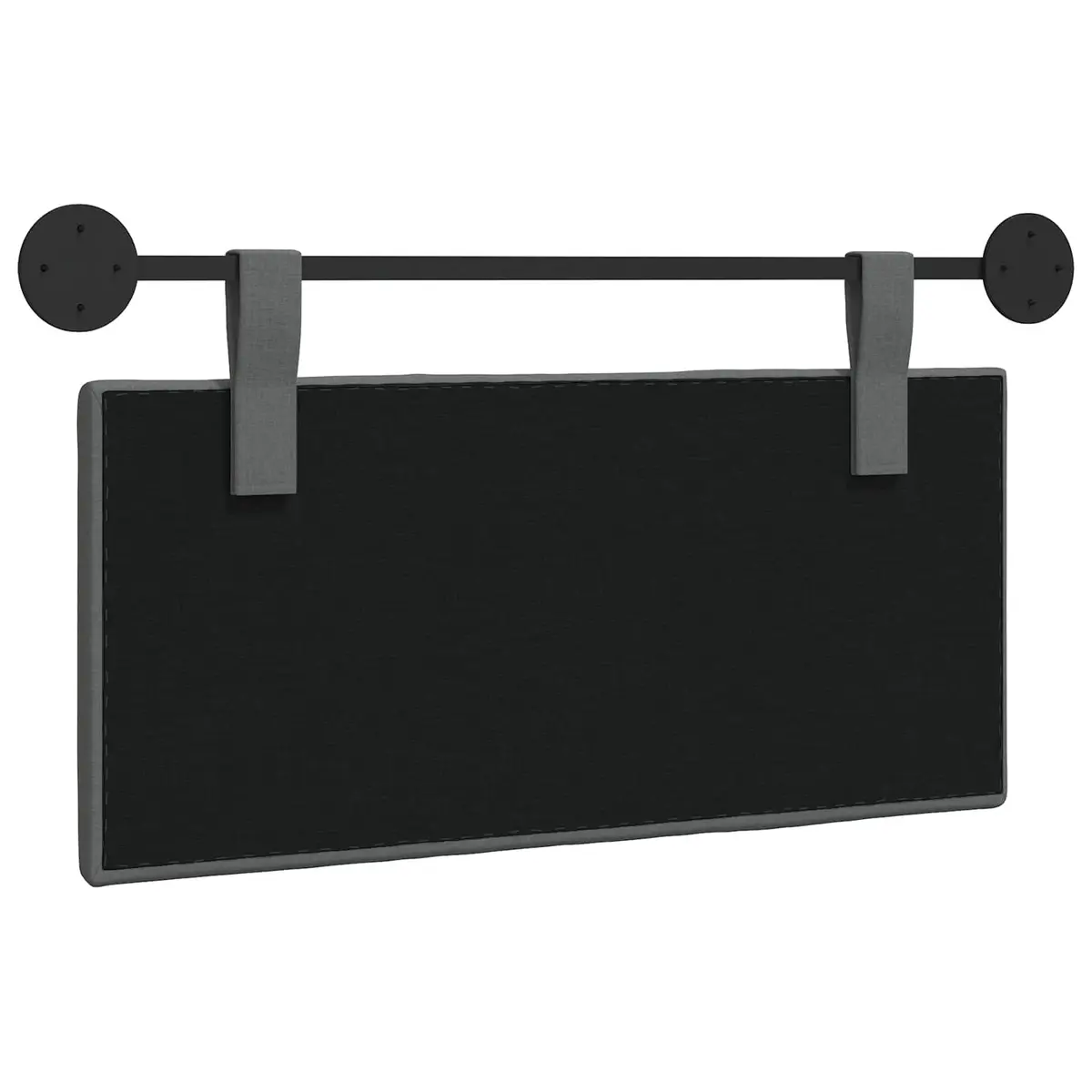 Grey Fabric Hanging Headboard for Wall Mounting