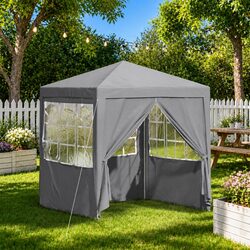 Sturdy Grey Party Tent Gazebo 200x200x240cm Outdoor Canopy