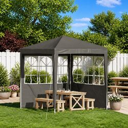 Durable 2-Piece Party Tent Sidewall 200 x 195 cm Anthracite