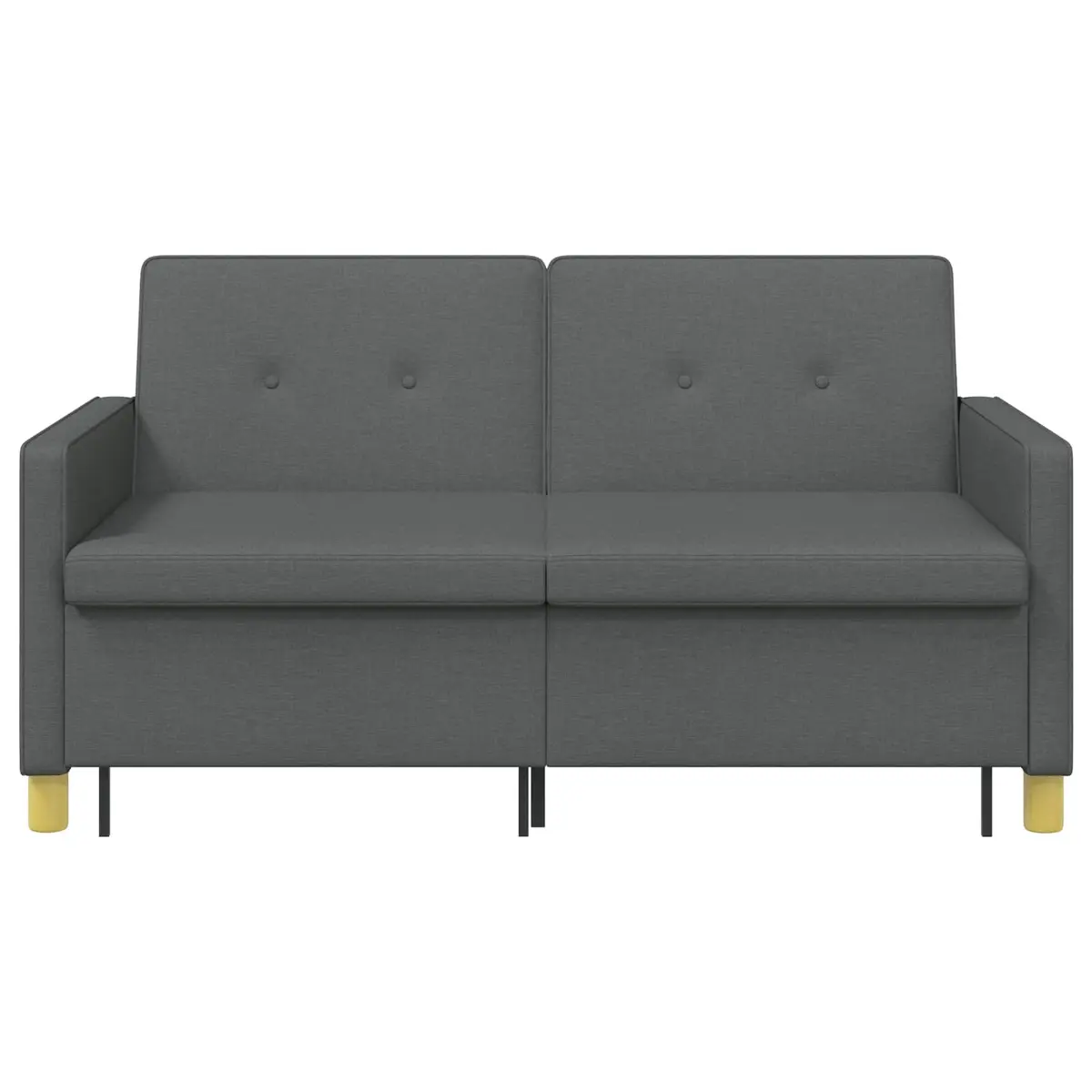 Adjustable Backrest Pull Out Sofa Bed in Dark Grey