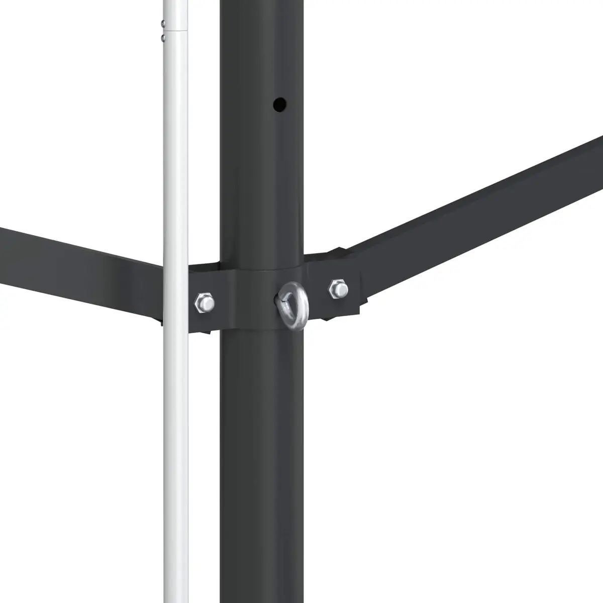 Free Standing Awning PU-coated Fabric 5 x 3 m Grey Powder-coated Steel