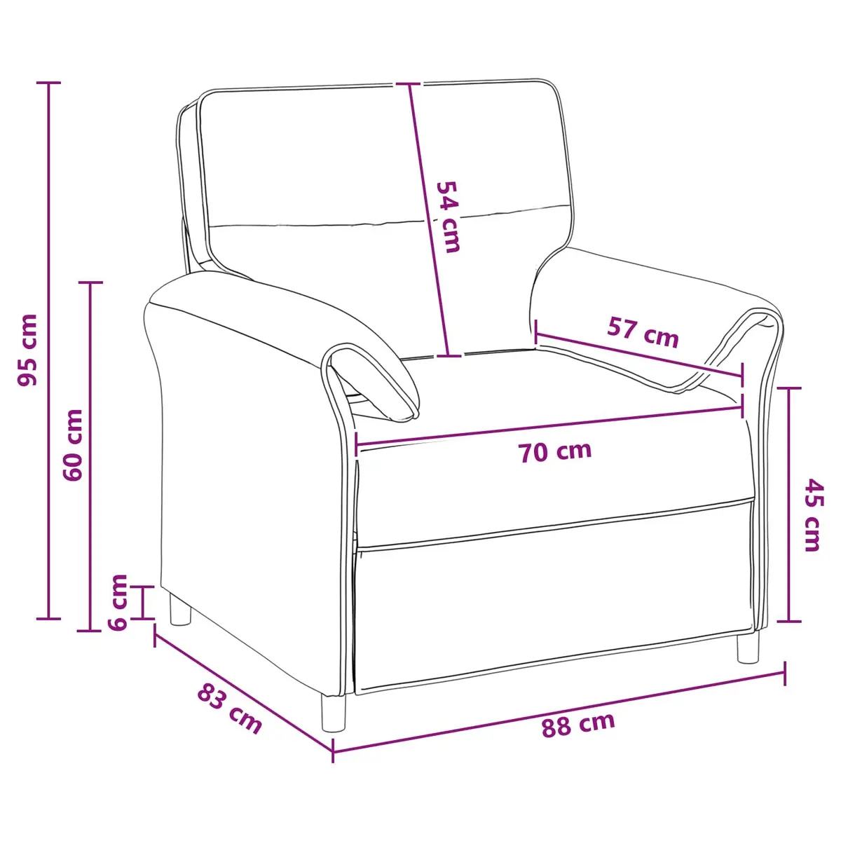 Grey Sofa with Durable Metal Frame