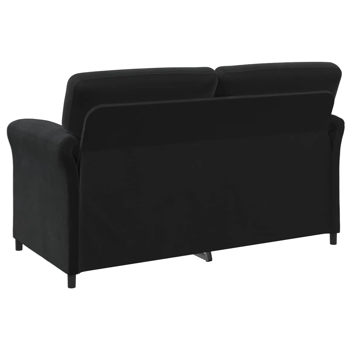 2-Seater Sofa Velvet 158cm Black