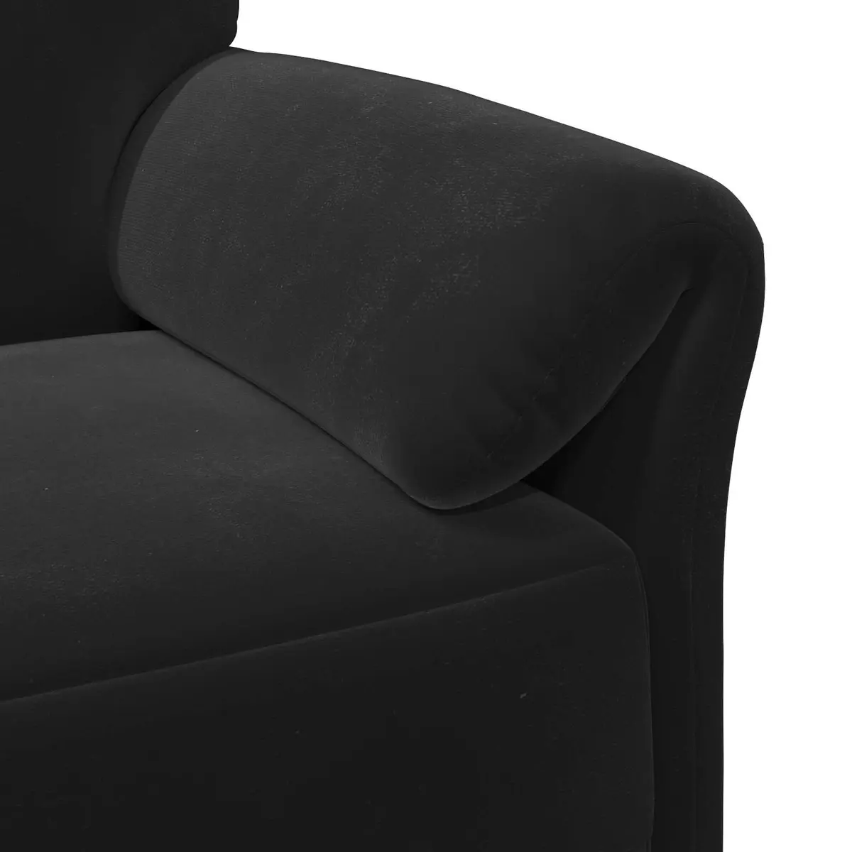 2-Seater Sofa Velvet 158cm Black