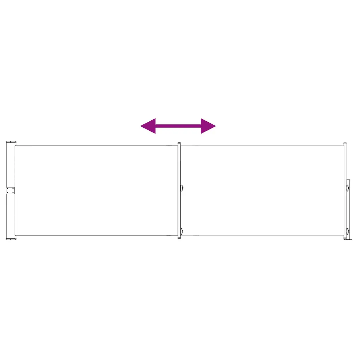 Retractable Side Awning Polyester 140 x 500 cm Taupe